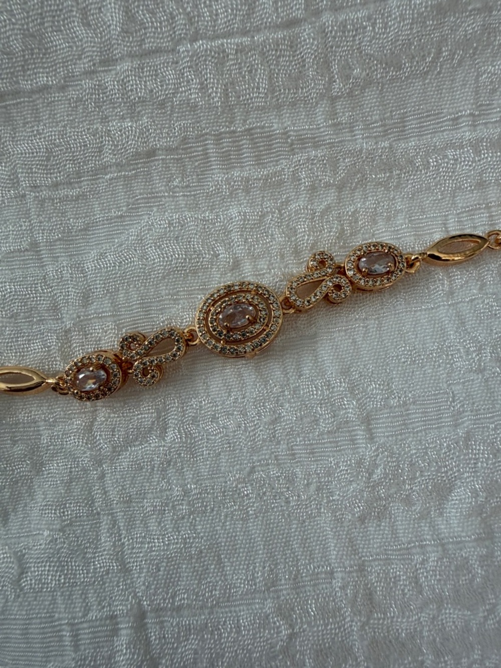 Gold-Tone Crystal Accent Women's Bracelet - Picture 3 of 6